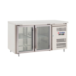 Tủ mát bàn thớt cửa kiếng Alaska T-15CG 2 mặt nghiêng